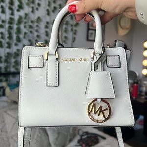 Mini Michael Kors Crossbody Purse White